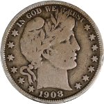 1908-S Barber Half Dollar