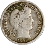 1892-O Barber Dime