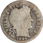 1894-P Barber Dime