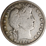 1904-P Barber Half Dollar