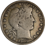 1906-P Barber Half Dollar