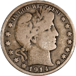 1914-S Barber Half Dollar