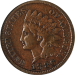 1886 Ty 1 Indian Cent ANACS VF25 Great Eye Appeal Nice Strike