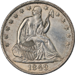 1848-O Seated Half Dollar Nice BU Details Great Eye Appeal Strong Strike