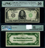 FR. 2211-Ddgs $1000 1934 Federal Reserve Note Cleveland D-A Block DGS PMG AU50