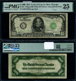 FR. 2211-Gdgsm $1000 1934 Federal Reserve Note Mule Chicago G-A Block DGS PMG VF25