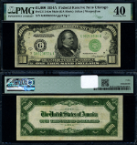 FR. 2212-Gm $1000 1934-A Federal Reserve Note Mule Chicago G-A Block PMG XF40