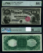 FR. 111 $10 1880 Legal Tender Choice PMG CU64 EPQ