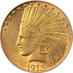 1913-S Indian Gold $10 PCGS AU58 Nice Eye Appeal Nice Strike