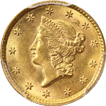 1853-P Type 1 Liberty Gold $1 PCGS MS65 Superb Eye Appeal Strong Strike