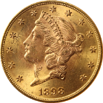 1898-S Liberty Gold $20 NGC MS63 Superb Eye Appeal Strong Strike