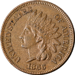 1866 Indian Cent Choice BU Great Eye Appeal Strong Strike Nice Luster