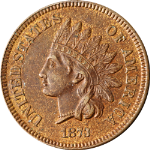 1873 Indian Cent Open '3' Nice BU+ Great Eye Appeal Nice Strike