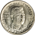 1947-P BTW Booker T Washington Half Dollar PCGS MS66 Blast White Strong Strike