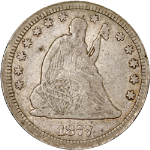 1877-CC Seated Liberty Quarter