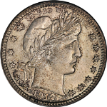 1912-P Barber Quarter Choice BU+ Superb Eye Appeal Strong Strike