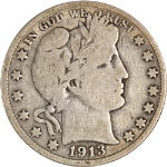 1913-P Barber Half Dollar