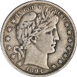 1894-S Barber Half Dollar Nice XF Nice Eye Appeal Nice Strike