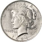 1924-P Peace Dollar - VAM - Die Break On Wing