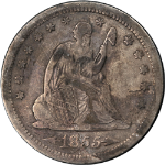 1855-S Seated Liberty Quarter Nice VF Key Date Nice Eye Appeal Nice Strike