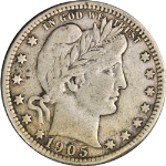 1905-O Barber Quarter Choice VF/XF Great Eye Appeal Strong Strike