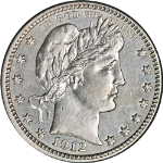 1912-P Barber Quarter Nice BU Blast White Great Eye Appeal Strong Strike