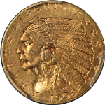 1908 Indian Gold $2.50 PCGS AU58 Nice Eye Appeal Nice Strike