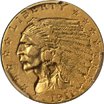 1911-D Indian Gold $2.50 Strong D PCGS XF45 Key Date Nice Strike