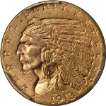 1913 Indian Gold $2.50 PCGS MS63 Great Eye Appeal Strong Strike