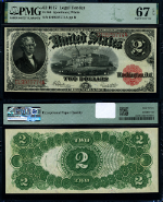 FR. 60 $2 1917 Legal Tender Superb Gem PMG 67 EPQ