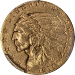 1911-P Indian Gold $2.50 PCGS MS62 Great Eye Appeal Strong Strike