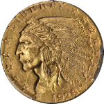 1928 Indian Gold $2.50 PCGS MS63 Great Eye Appeal Strong Strike