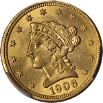 1906 Liberty Gold $2.50 PCGS MS64 Superb Eye Appeal Strong Strike