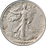 1927-S Walking Liberty Half XF/AU Details Nice Strike