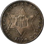 1854 Three (3) Cent Silver