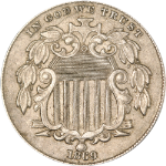 1869 Shield Nickel - Choice