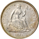 1861-P Seated Liberty Half Dime