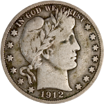 1912-S Barber Half Dollar