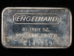 Engelhard 10 Ounce Silver Bar (Struck) .999+ Fine Serial #C149989