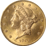 1903-P Liberty Gold $20 PCGS MS63 Nice Eye Appeal Strong Strike Nice Luster