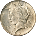 1921 Peace Dollar High Relief PCGS MS65 Nice Eye Appeal Strong Strike