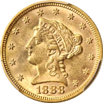 1888 Liberty Gold $2.50 PCGS MS64 Superb Eye Appeal Nice Strike Fantastic Luster