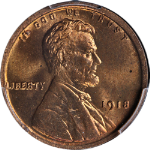 1918-P Lincoln Cent PCGS MS65 RD Great Eye Appeal Strong Strike