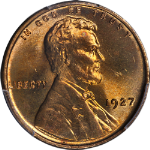 1927-P Lincoln Cent PCGS MS66 RD Great Eye Appeal Strong Strike