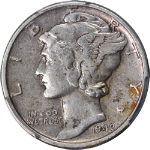 1942/1-P Mercury Dime PCGS XF45 Key Date Nice Eye Appeal Nice Strike