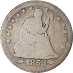 1853-P Seated Liberty Quarter