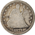 1877-P Seated Liberty Quarter