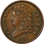 1832 Half Cent - Choice+