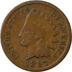 1897 Indian Cent - '1 In Neck'