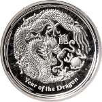 2012-P Australia 1 Ounce Silver $1 Year of the Dragon High Relief NGC PF70UCAM